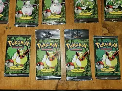 LOT of 9 POKEMON JUNGLE BOOSTER *EMPTY* PACKS WRAPPERS - Image 4