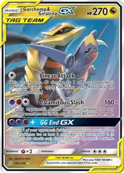 Pokemon Garchomp & Giratina GX NM 1st Edition Normal SM - Unified Minds - Image 1