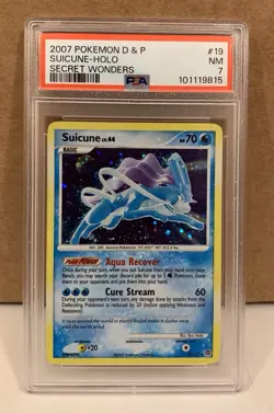 Pokemon TCG Suicune Holo Bleed 2007 Secret Wonders 19/132 PSA 7 - Image 3