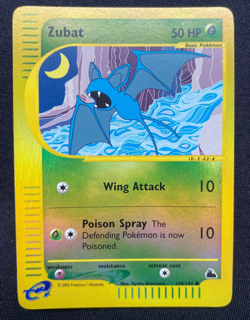 Zubat 118/144 Reverse Holo Rare Pokemon Cards E Series Skyridge (NM/LP) - Image 1