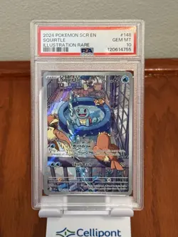 PSA 10 2024 POKEMON SCR EN-STELLAR CROWN ILLUSTRATION RARE #148 SQUIRTLE PSA 10 - Image 1
