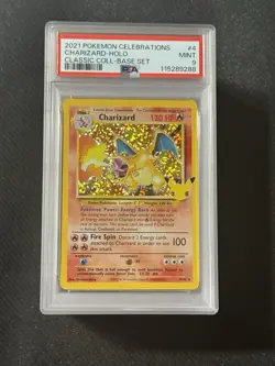 2021 Pokemon Celebrations Charizard Classic Collection Holo RARE 4/102 PSA 9 - Image 1