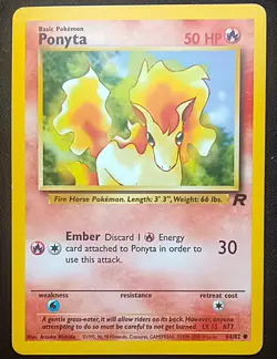 Pokemon Ponyta #64 Pokemon Team Rocket - Lightly Played - Image 1
