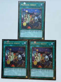 3x Mistaken Arrest PGL3-EN089 1st Ed Gold Rare Near Mint Yugioh - Image 1