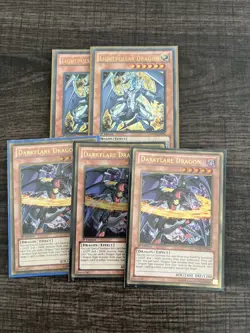 Yugioh 3x Darkflare dragon PGLD-EN040 NM - Image 1