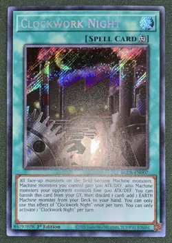 Yugioh Clockwork Night BLCR-EN007 Secret Rare 1st Ed NM w/Tracking - Image 2