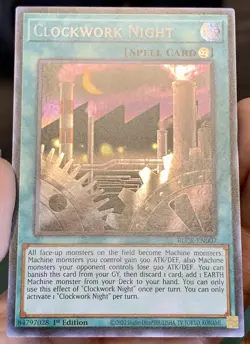 Yugioh Clockwork Night BLCR-EN007 Secret Rare 1st Ed NM w/Tracking - Image 4