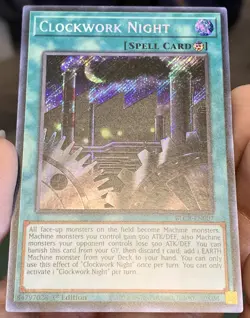 Yugioh Clockwork Night BLCR-EN007 Secret Rare 1st Ed NM w/Tracking - Image 5