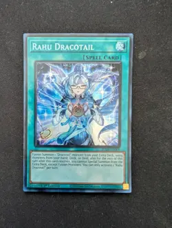 Yugioh! TCG - Rahu Dracotail - Super Rare - JUSH-EN009 - Justice Hunters - 1st - Image 1