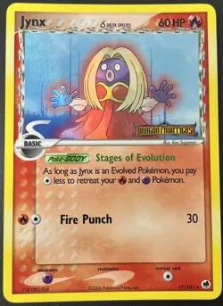 Jynx Dragon Frontiers 17/101 Stamped Reverse Holo Rare Pokemon Card 2007 NM - Image 1