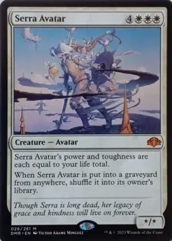 026/261 SERRA AVATAR MYTHIC DOMINARIA REMASTERED MTG CARD - Image 1