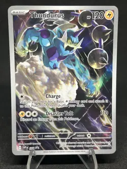 Thundurus 209 Pokemon TCG Black Bolt ETB Promo Card Full Art Holo - Image 1