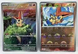 Pokemon Victini Promo Illustration Rare SVP208 & Victini Poke Ball 012/086 Card - Image 1