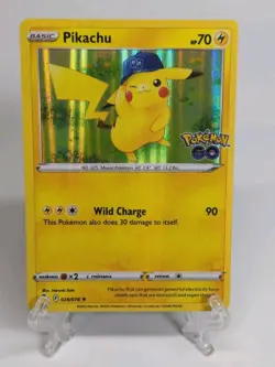 Pikachu 028/078 Pokemon GO Holo Rare Pokemon Card NM - Image 1