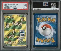 2023 POKEMON OBF EN-OBSIDIAN FLAMES ILLUSTRATION RARE #207 PIDGEY PSA 9 - Image 3
