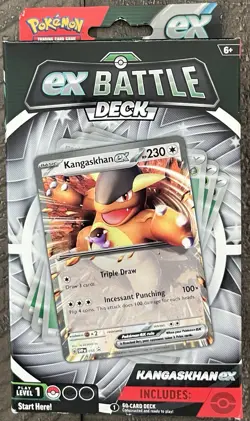 Pokemon TCG EX Battle Deck KANGASKHAN Play Level 1 60 Card Deck - Image 1