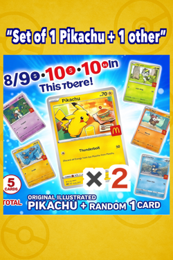 PSL 2025 Pikachu 020/M-P Pokemon × McDonald's Promo+ Random card Japanese - Image 1