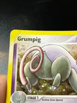Grumpig 6/97 - EX Dragon Holo Rare Pokemon Card Vintage e-Reader Damage - Image 3
