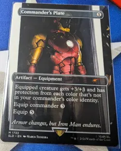 MTG Marvel Secret Lair Commander's Plate NM Non Foil Unplayed SLD Iron Man - Image 1