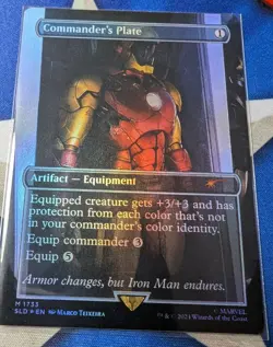 MTG Marvel Secret Lair Commander's Plate NM Foil Unplayed SLD Iron Man - Image 1
