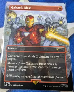 MTG Marvel Secret Lair Galvanic Blast NM Non Foil Unplayed SLD Iron Man - Image 1