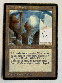 City in a Bottle Arabian Nights Artifact, MTG Uncommon, Played. - Image 4