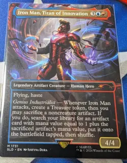 MTG Marvel Secret Lair Iron Man, Titan Of Innovation NM Non Foil Unplayed SLD - Image 1