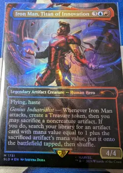 MTG Marvel Secret Lair Iron Man, Titan Of Innovation NM Foil Unplayed SLD - Image 1