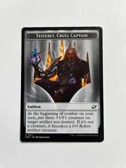 Robot Emblem - Tezzeret, Cruel Captain Double-Sided Token NM MTG - Image 1