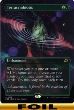 1x - Terrasymbiosis - FOIL BORDERLESS - Edge of Eternities - NM MTG - Image 1