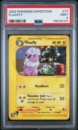 2002 Pokemon Expedition #77 Flaaffy PSA 9 - Image 1