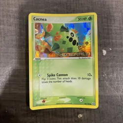 2005 POKEMON NINTENDO EX EMERALD- CACNEA 44/106 -REVERSE HOLO- STAMPED NM/M - Image 1