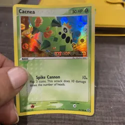 2005 POKEMON NINTENDO EX EMERALD- CACNEA 44/106 -REVERSE HOLO- STAMPED NM/M - Image 3