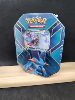 NEW Pokemon SWAMPERT EX Tin 2015 Factory Sealed Collector TCG Hoenn Power 4 Pack - Image 1