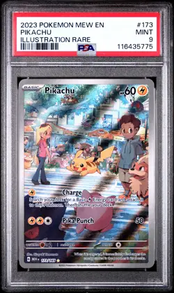 2023 Pokemon Mew En-151 #173 Pikachu Illustration Rare PSA 9 - Image 1