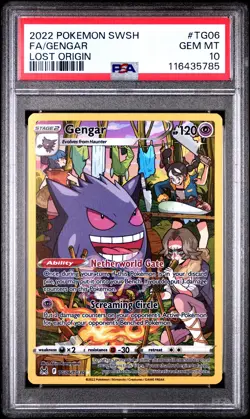 2022 Pokemon Sword & Shield Lost Origin #TG06 Fa/Gengar Lost Origin PSA 10 - Image 1