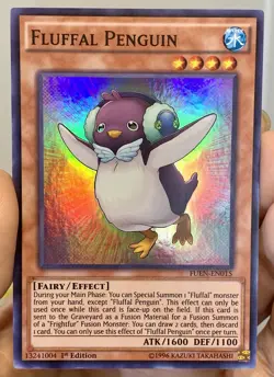 Yugioh 1xCopy Fluffal Penguin FUEN-EN015 Super Rare 1st Ed NM w/Tracking - Image 1