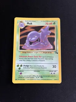 Muk 13/62 PL Holo Rare Fossil Set Pokemon Card Vintage 1999 WOTC 4 - Image 1