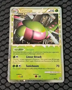 Yanmega Prime 98/102 HGSS Triumphant English - Pokemon Trading Card - LP - Image 1
