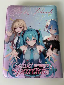 Rem Marin Miku Genki Parade Anime Waifu Trading Card 9 Pockets Zipper Binder - Image 2