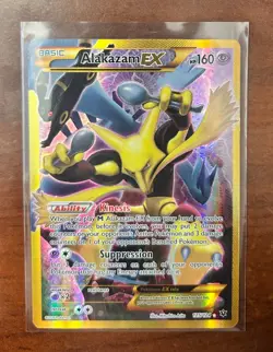 Pokemon TCG Alakazam-EX XY - Fates Collide Holo Card 125/124 Secret Rare MP - Image 1