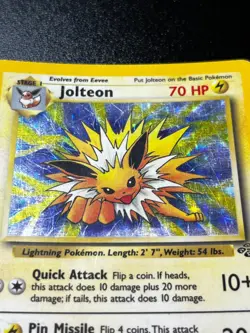 Jolteon 04/64 - Jungle Holo Rare Pokemon Card Vintage MP - Image 2