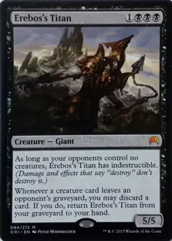 094/272 EREBOS'S TITAN MYTHIC MAGIC ORIGINS MTG CARD - Image 1