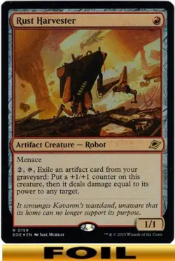 1x - Rust Harvester - FOIL - Edge of Eternities - NM MTG - Image 1