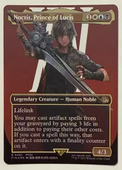 Noctis, Prince of Lucis Borderless Foil - Final Fantasy MTG - Image 1