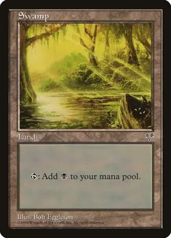 Lot of 20x Swamp #341 - MIR Mirage MTG Magic PL/LP Basic Land - Image 1