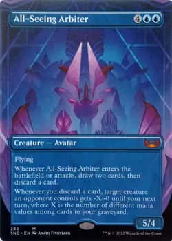 286 ALL-SEEING ARBITER BORDERLESS MYTHIC STREETS OF NEW CAPENNA MTG CARD - Image 1