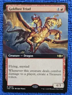 MTG 1x Goldlust Triad (Extended Art) Commander: Tarkir: Dragonstorm Regular - Image 1