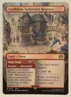 Lindblum, Industrial Regency Borderless Foil - Final Fantasy MTG - Image 1