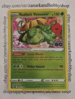 Pokemon Radiant Venusaur 004/078 Pokemon GO NM - Image 1